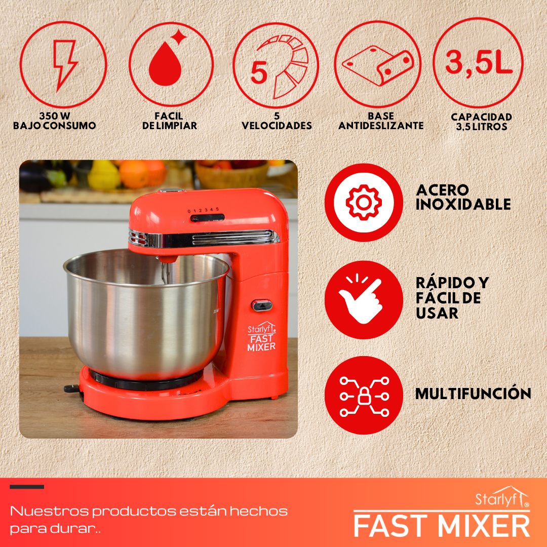 STARLYF FAST MIXER– Tu Cocina, Una Pastelería Profesional 🍰