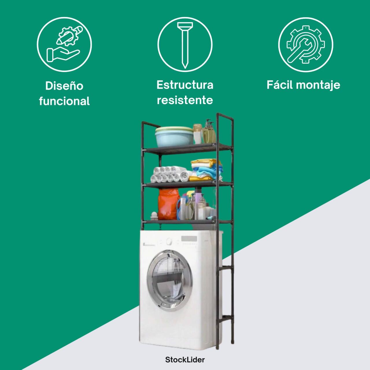 ✨ ShelfMax Laundry – Aprovecha Cada Centímetro con Estilo