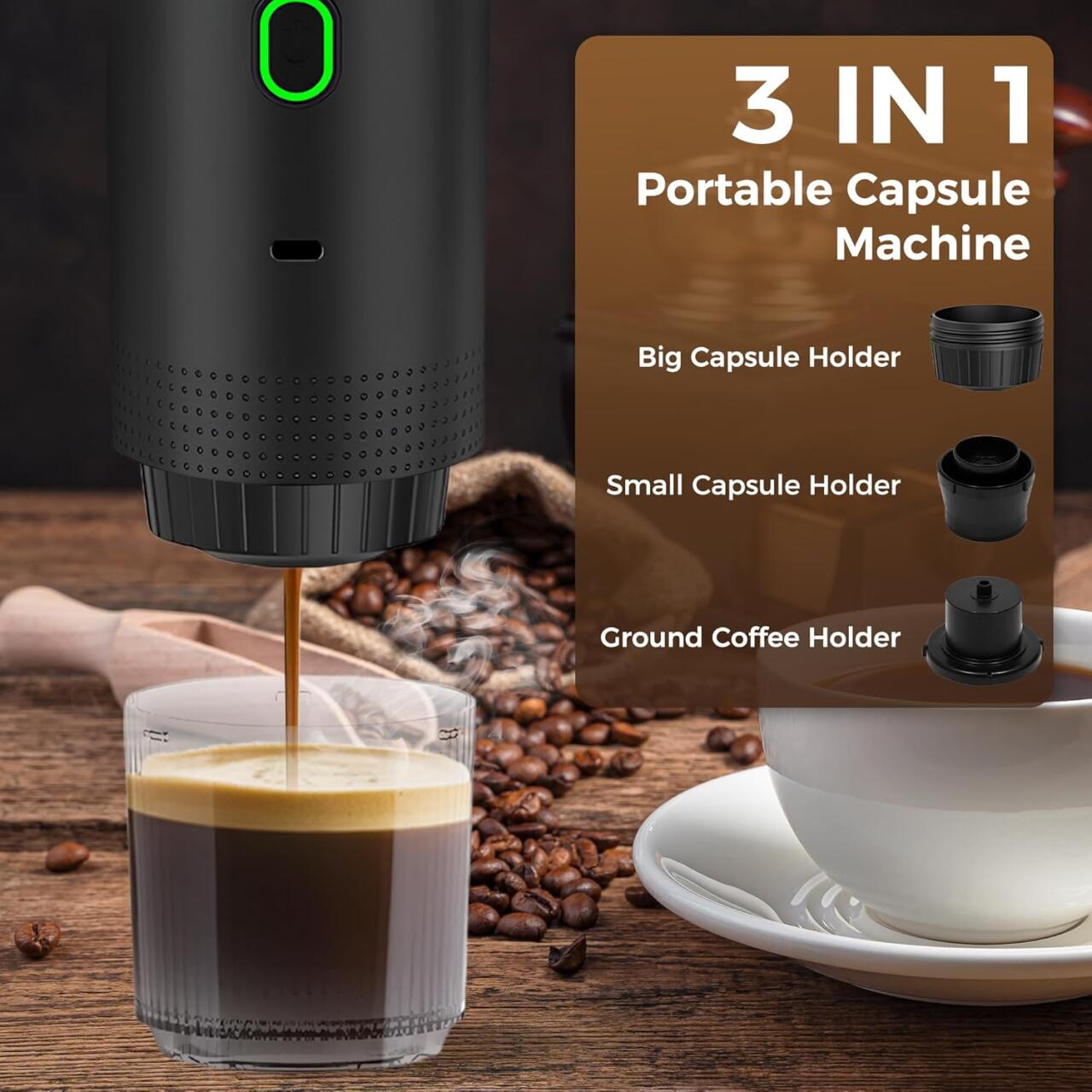 🚀 CoffeeNow Pro 3 en 1 – Espresso Instantáneo, Vida Imparable